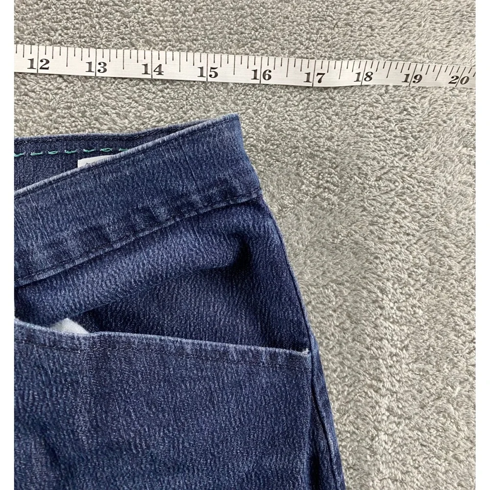 Lee Womens Relaxed Fit Straight Leg Jeans Dark Indigo Blue Stretch Size 12M